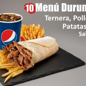 Menu Durum con Patats y bebida